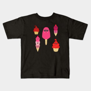 Cute Ice Cream Combo Kids T-Shirt